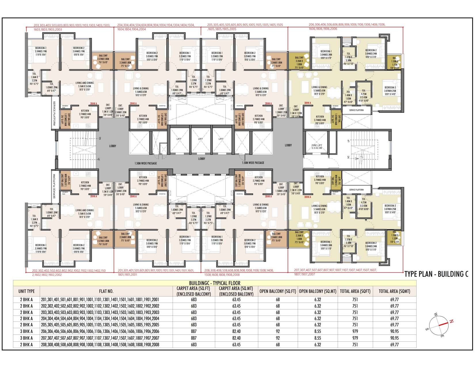Building C - Typical Floor Plan
